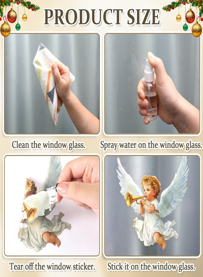 ojustbeok 3Pcs Large 35 Inch Christmas Nativity Scene Window Clings Decorations Religious Jesus Window Decals Christian Jesus Birth Manger Double-Side Stickers for Xmas Holiday Party Home Church School Decor - Image 5